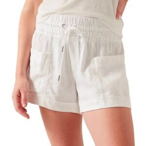 Athleta Cabo Linen 4" Short Women's Sz 8 White
